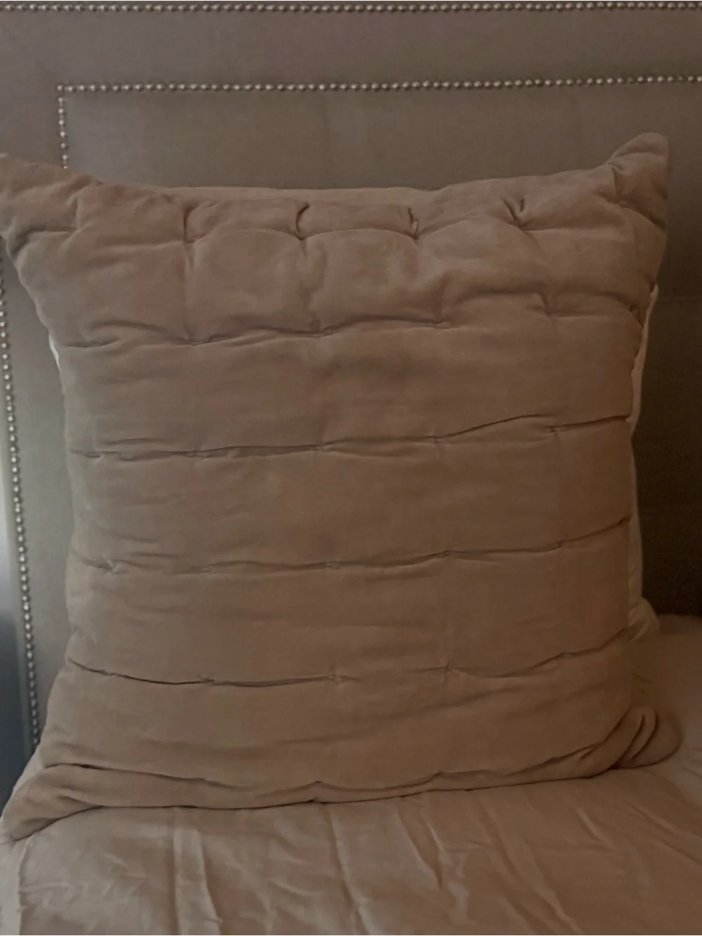 Restoration Hardware Cream Duvet with Taupe/Beige Quilted Throw and Shams